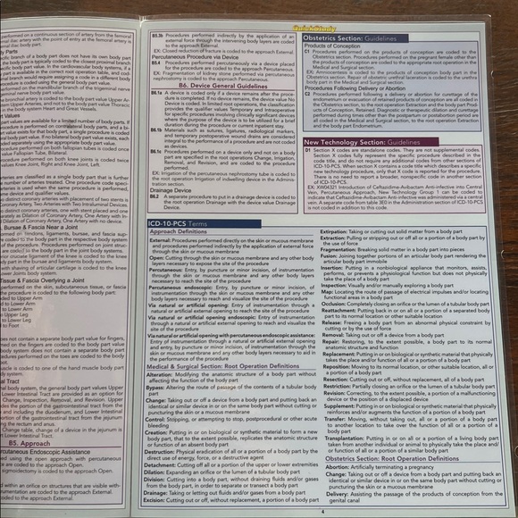 QuickStudy Medical Coding ICD-10-PCS - Picture 7 of 7